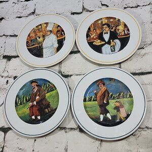Vintage Guy Buffet Eschenbach Plates Lot Of 4 From Links Series /Cabaret Suites